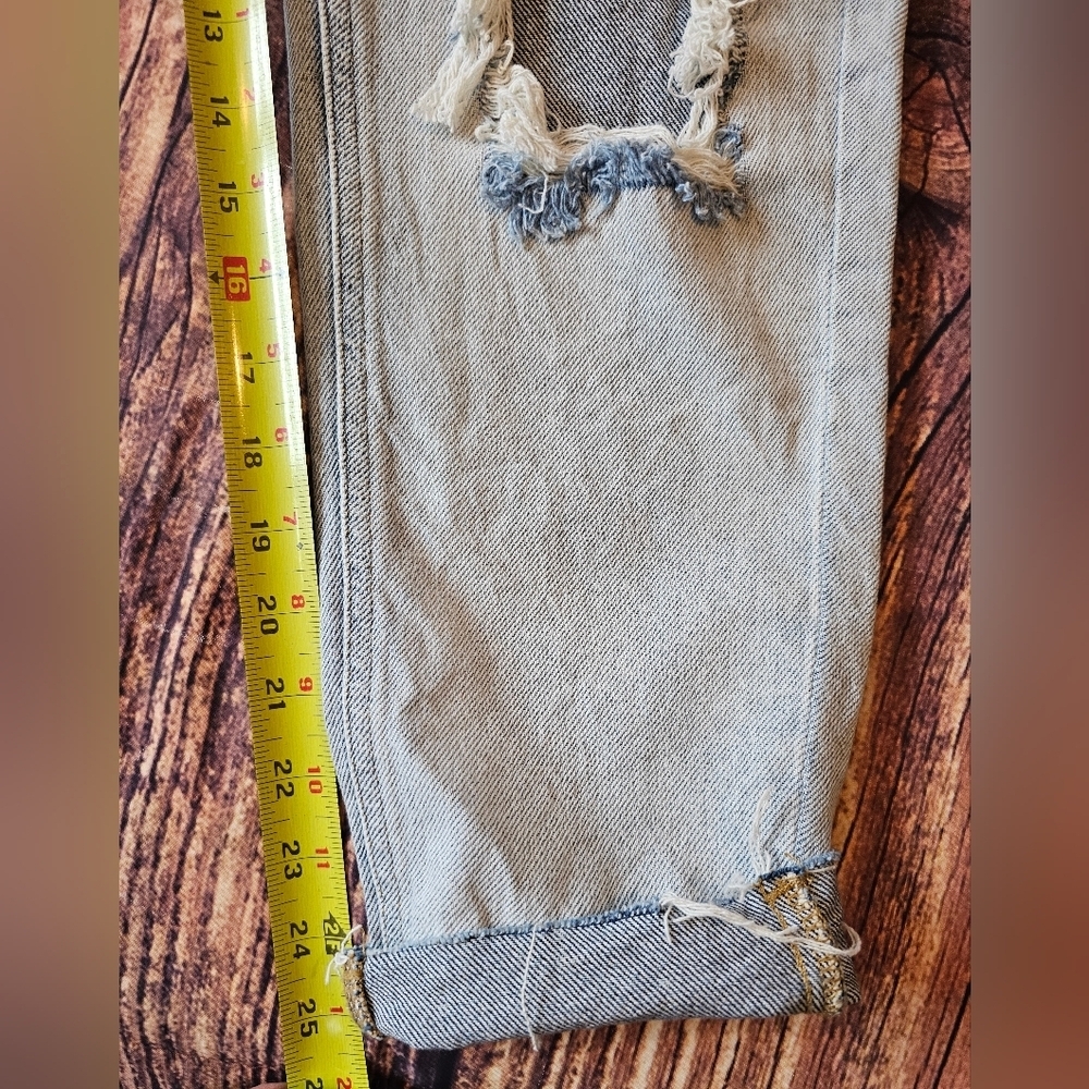 Pacsun Women's Size 25 Ultra High Rise Slim button fly Denim Jeans Distressed - Picture 8 of 8